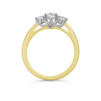 Charmed By Richard Calder 14K Yellow Gold 0.81CTW Diamond Three Stone Ring