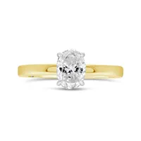 Charmed By Richard Calder 14K Yellow Gold 1.09CTW Oval Diamond Engagement Ring