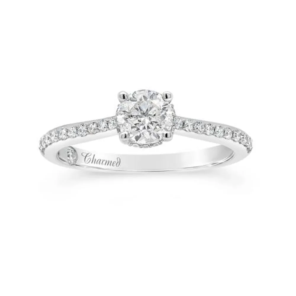 Charmed By Richard Calder 14K White Gold 0.93CTW Diamond Engagement Ring