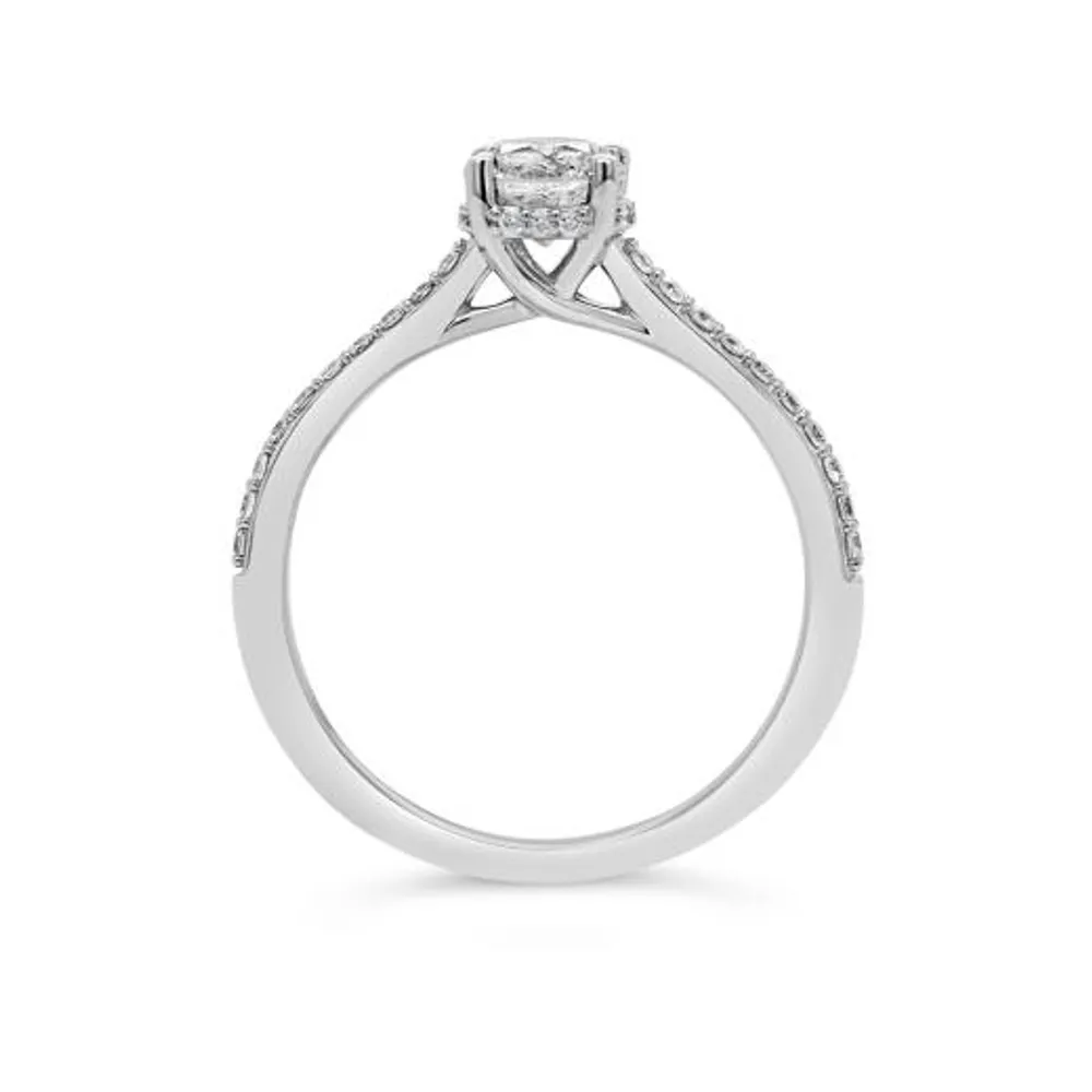 Charmed By Richard Calder 14K White Gold 0.93CTW Diamond Engagement Ring