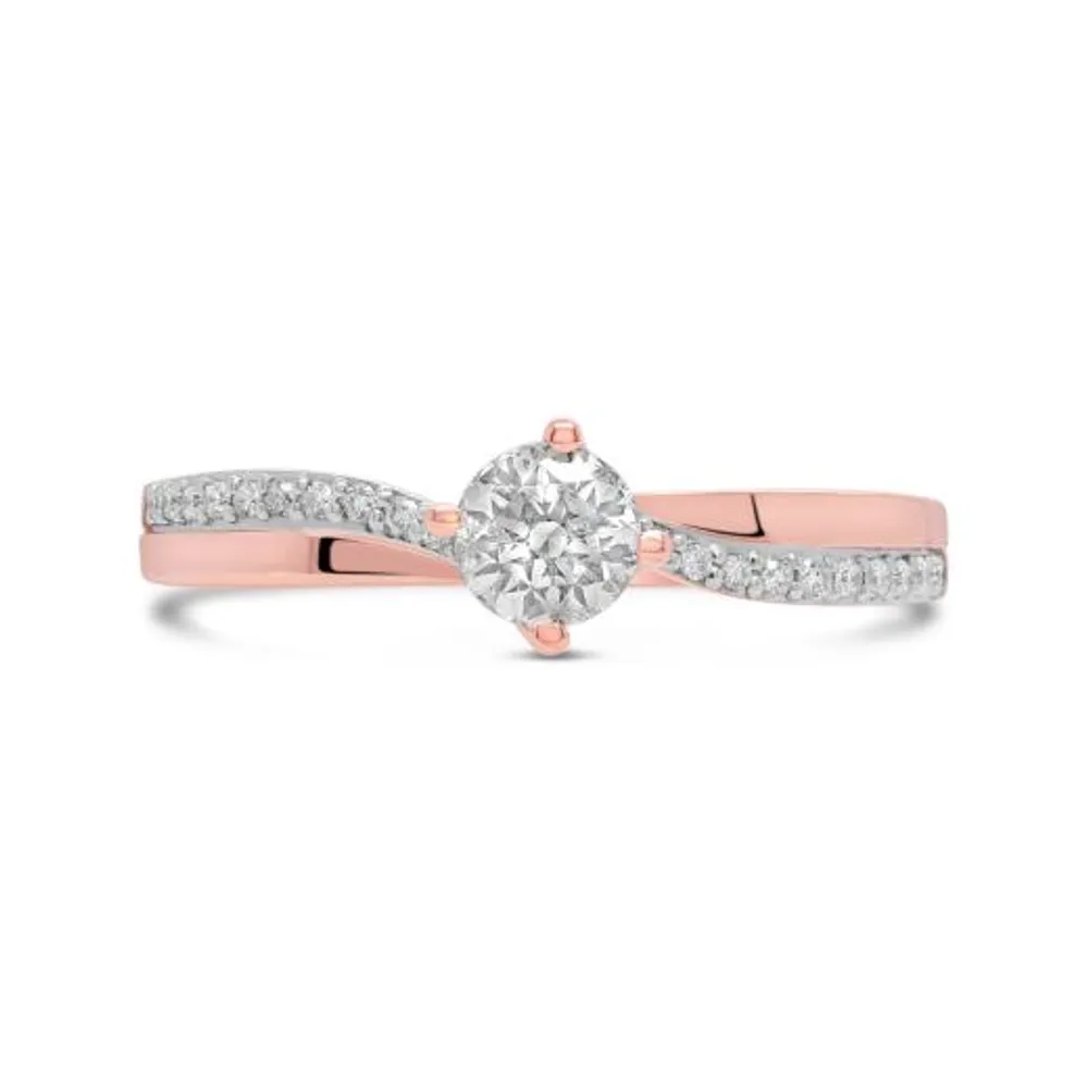 Charmed By Richard Calder 14K Rose Gold 0.58CTW Diamond Engagement Ring