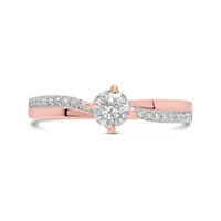 Charmed By Richard Calder 14K Rose Gold 0.58CTW Diamond Engagement Ring