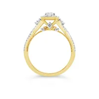 My Diamond Story 14k Yellow Gold 1.00CTW Emerald Cut Diamond Bridal Ring
