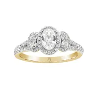 My Diamond Story 14k Yellow Gold 1.00CTW Oval Cut Diamond Bridal Ring