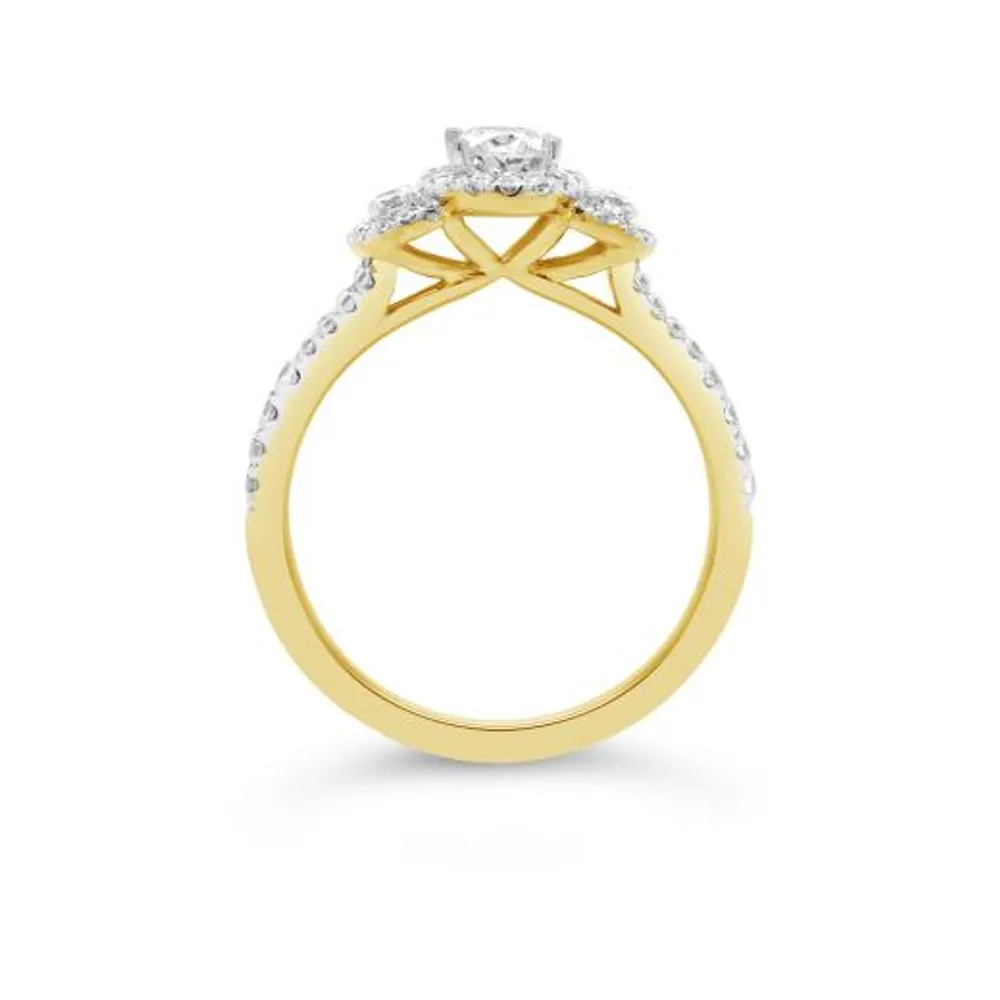 My Diamond Story 14k Yellow Gold 1.00CTW Oval Cut Diamond Bridal Ring