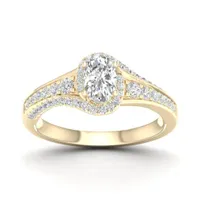 My Diamond Story 14k Yellow Gold 1.00CTW Oval Cut Diamond Bridal Ring