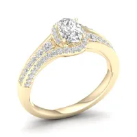 My Diamond Story 14k Yellow Gold 1.00CTW Oval Cut Diamond Bridal Ring
