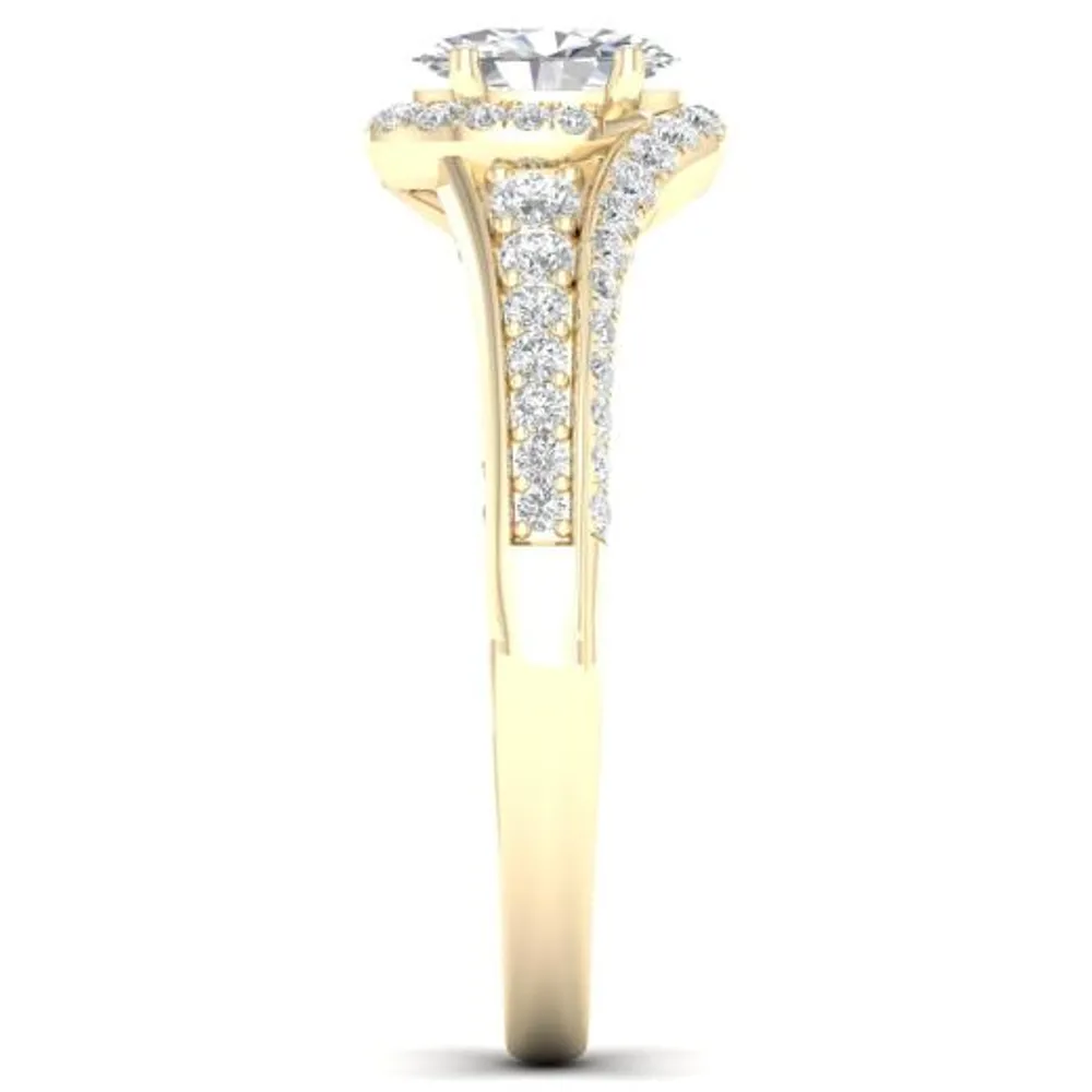 My Diamond Story 14k Yellow Gold 1.00CTW Oval Cut Diamond Bridal Ring