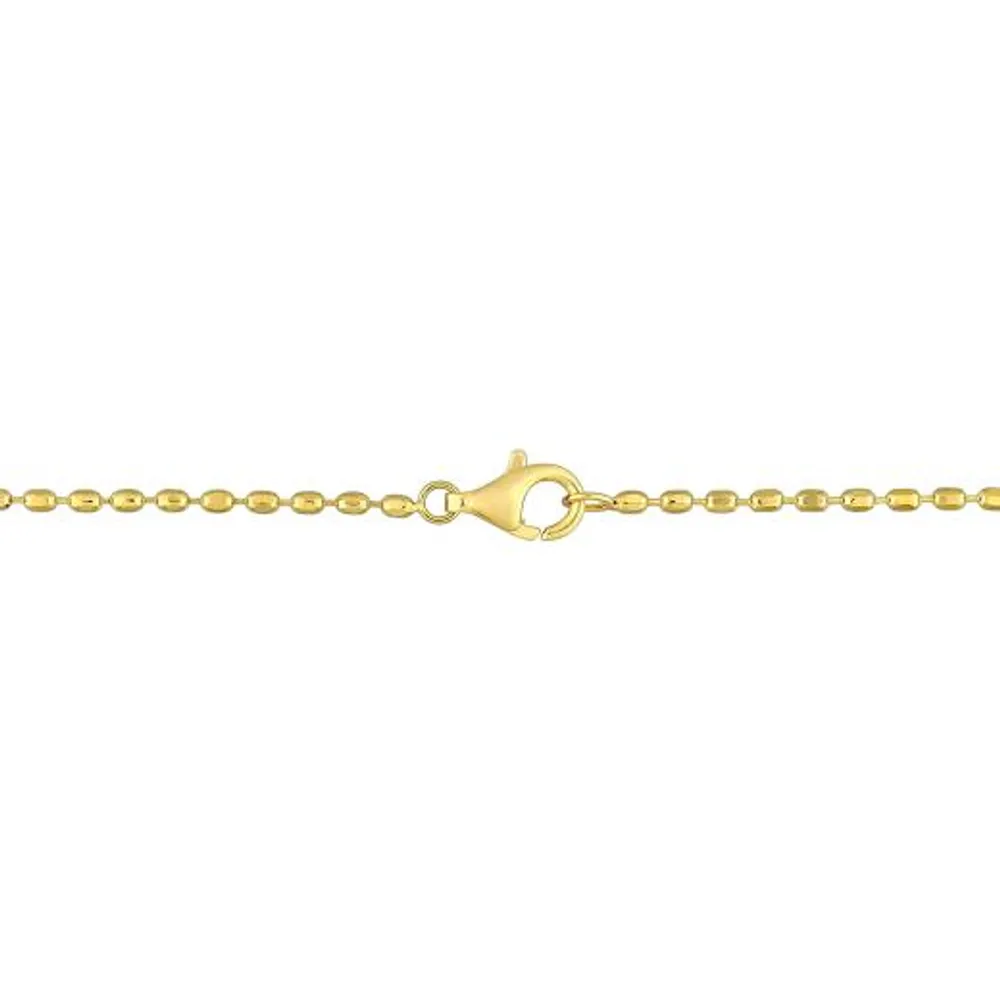 Julianna B Yellow Plated Sterling Silver Lab Grown White Sapphire Necklace