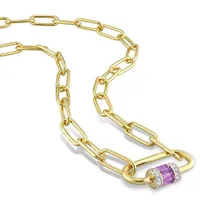 Julianna B Yellow Plated Sterling Silver Amethyst & White Topaz Necklace