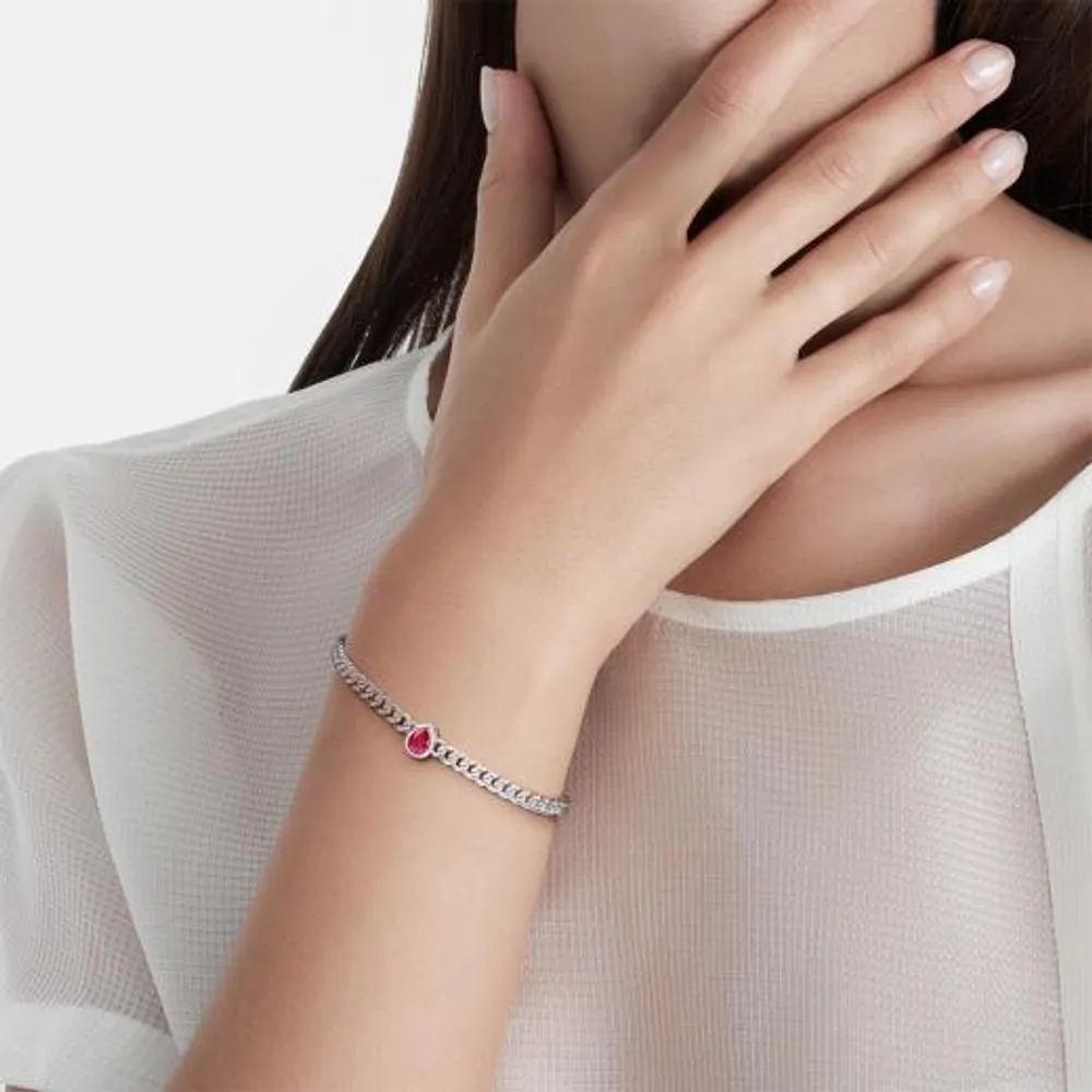 Julianna B Sterling Silver Lab Grown Ruby Bracelet