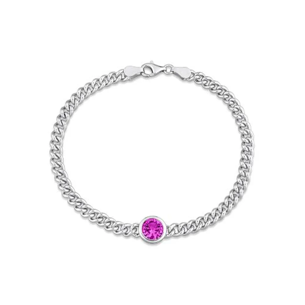 Julianna B Sterling Silver Lab Grown Sapphire Bracelet