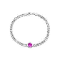 Julianna B Sterling Silver Lab Grown Sapphire Bracelet