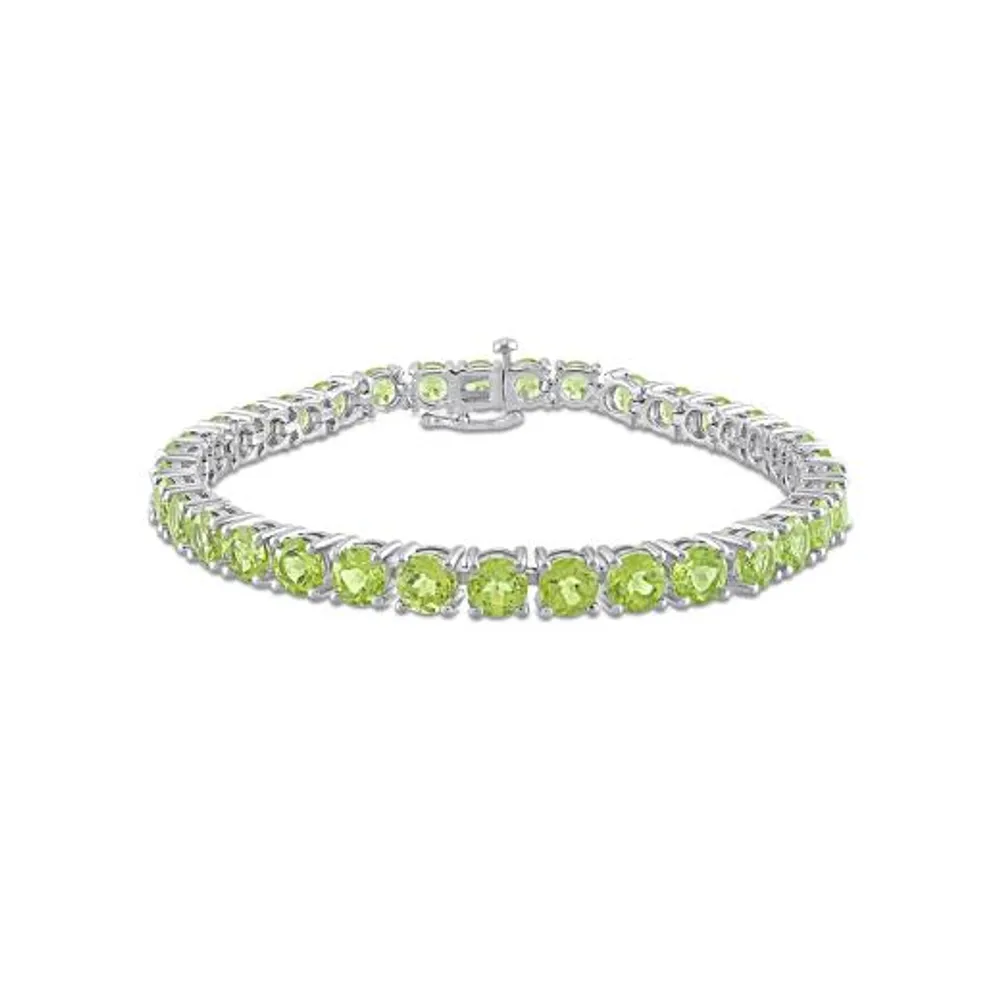 Julianna B Sterling Silver Peridot Tennis Bracelet