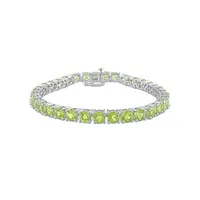 Julianna B Sterling Silver Peridot Tennis Bracelet