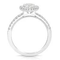 Chemistry 14K White Gold Lab Grown 2.10CTW Pear Cut Diamond Ring