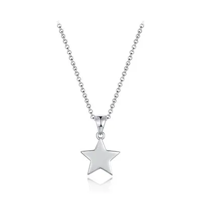 Sterling Silver 19" Star Pendant with Adjustable Chain
