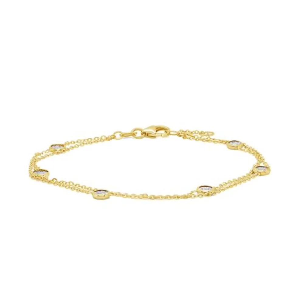 10K Yellow Gold 7" + 1" Extender Precious Metals By The Yard Bracelet