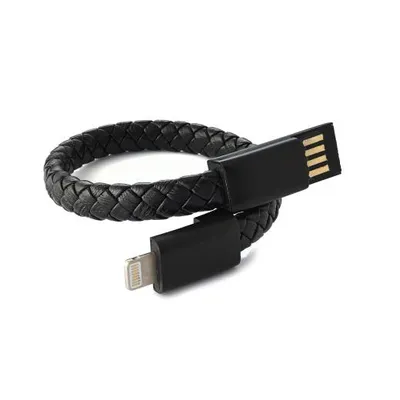 Stainless Steel Black IPhone Cable Bracelet