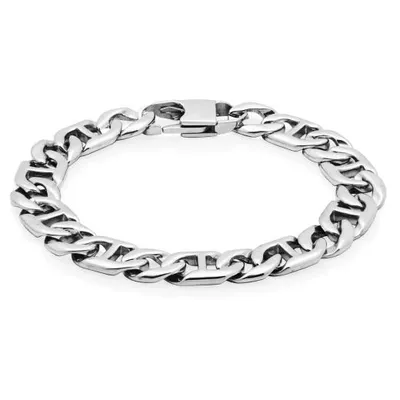 Stainless Steel 11mm 8.5" Mariner Chain Bracelet