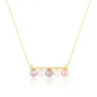 Gold Plated Sterling Silver Freshwater Pearl Necklace