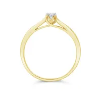 10K Yellow Gold 0.10CT Diamond Solitaire Promise Ring