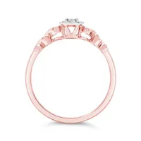 10K Rose Gold 0.10CTW Diamond Promise Ring