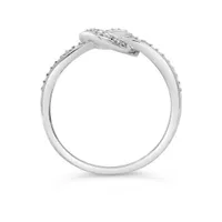 Sterling Silver Diamond Heart Promise Ring