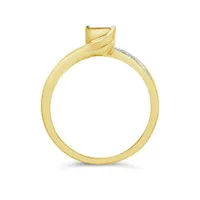 10K Yellow Gold 0.15CTW Princess Cut Diamond Promise Ring