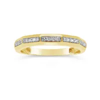 10K Yellow Gold 0.11CTW Diamond Stackable Ring