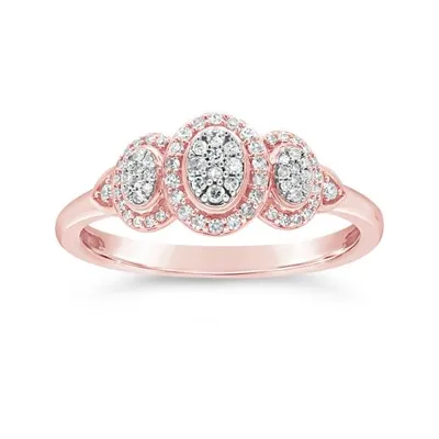 10K Rose Gold 0.25CTW Diamond Ring