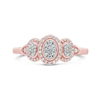 10K Rose Gold 0.25CTW Diamond Ring