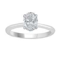 New Brilliance 14K White Gold Lab Grown 1.00CT Oval Diamond Solitaire Ring