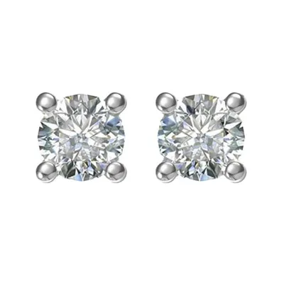 New Brilliance 14K White Gold Lab Grown 2.00CTW Diamond Stud Earrings