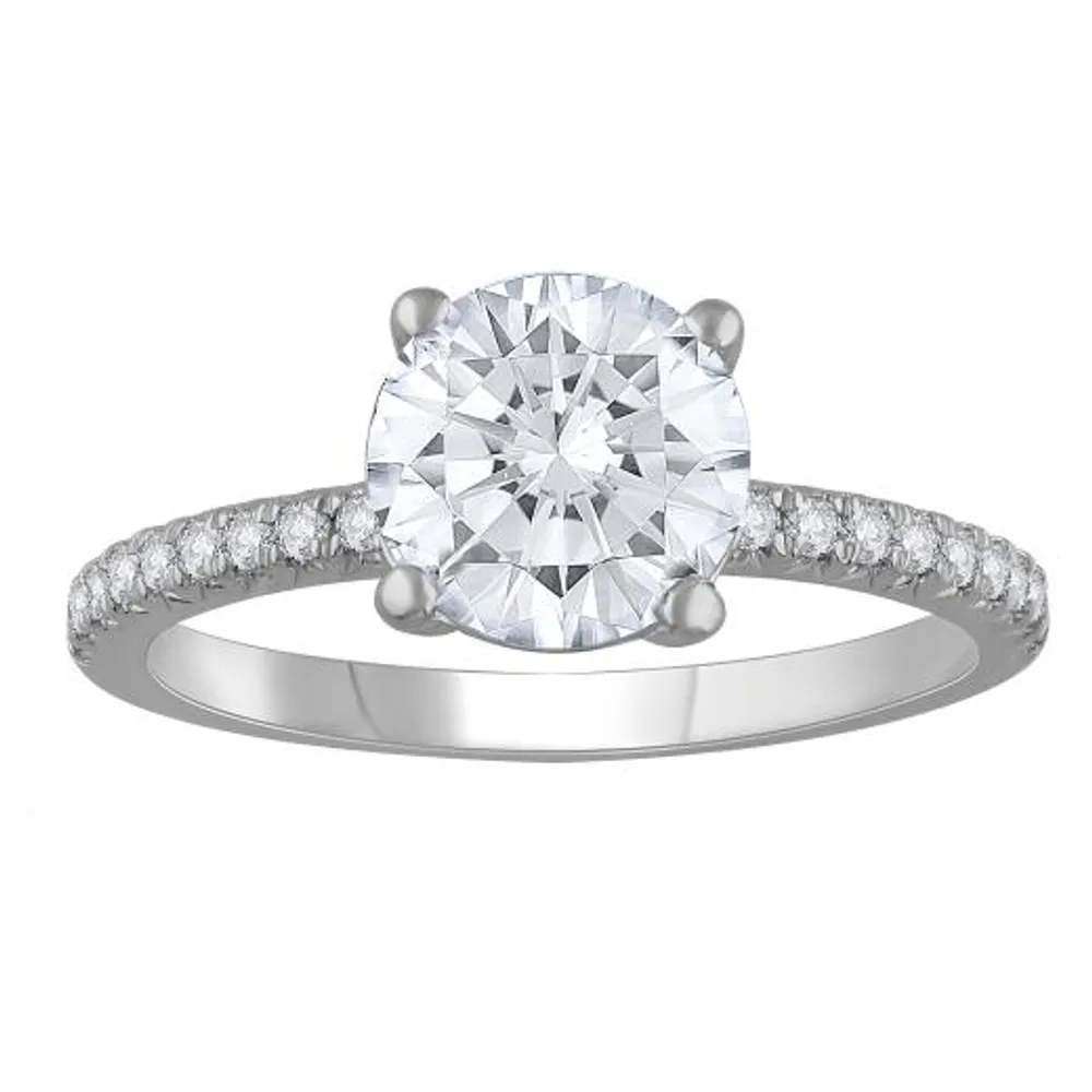 New Brilliance 14K White Gold Lab Grown 1.28CTW Diamond Bridal Ring