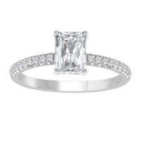 New Brilliance 14K White Gold Lab Grown 1.28CTW Emerald Shaped Diamond Ring