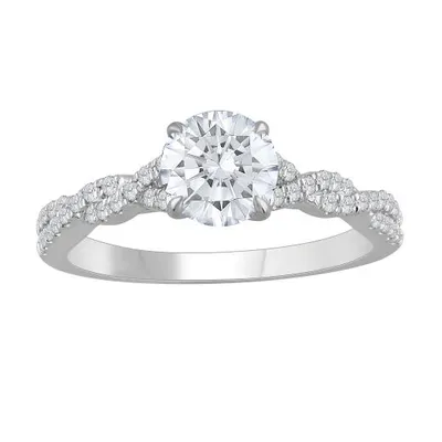 New Brilliance 14K White Gold Lab Grown 1.23CTW Diamond Bridal Ring