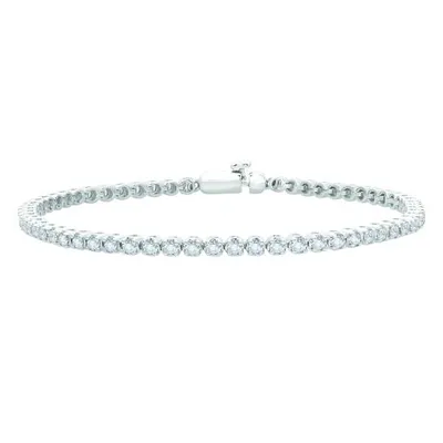 10K White Gold 2.00CTW Diamond Tennis Bracelet