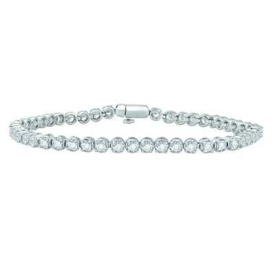 10K White Gold 5.06CTW Diamond Tennis Bracelet