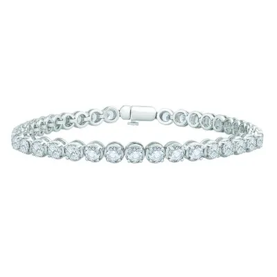 10K White Gold 7.03CTW Diamond Tennis Bracelet