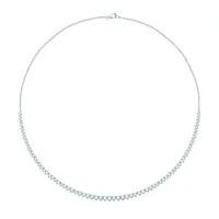 14K White Gold 5.01CTW Diamond Tennis Necklace