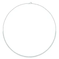 14K White Gold 3.02CTW Diamond Tennis Necklace