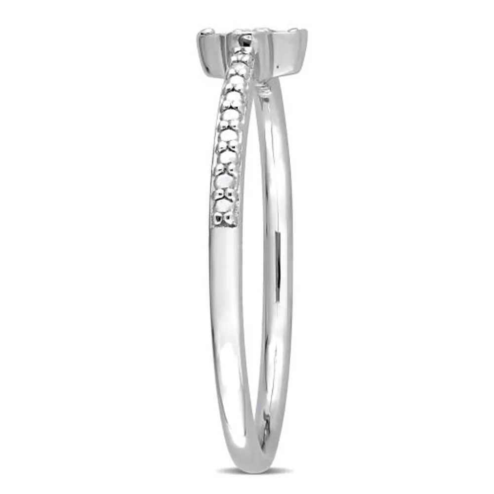 Julianna B Sterling Silver Diamond Promise Ring