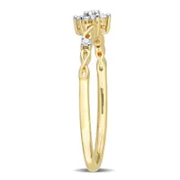 Julianna B Yellow Plated Sterling Silver Diamond Ring