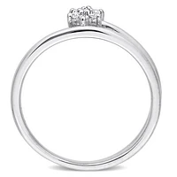 Julianna B Sterling Silver Diamond Promise Ring