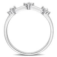Julianna B Sterling Silver Diamond Promise Ring