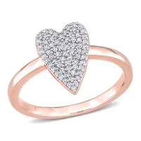 Julianna B 10K Rose Gold .21CTW Diamond Heart Ring