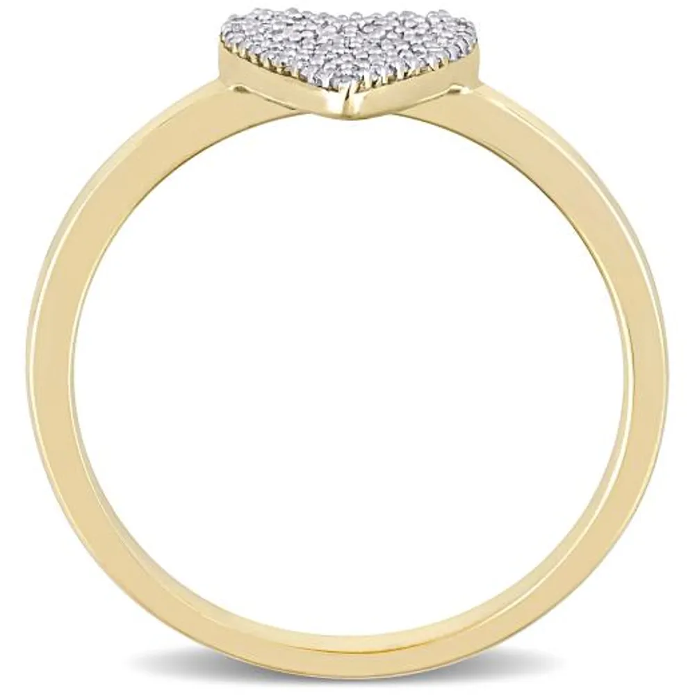 Julianna B 10K Yellow Gold 0.20CTW Diamond Heart Ring