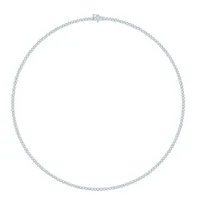 14K White Gold 5.04CTW Diamond Tennis Necklace