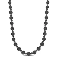 Julianna B Sterling Silver 0.50CTW Black Diamond Tennis Necklace